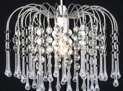 Teardrop Acrylic Light Shade | Ceiling Light Shade | Lamp Shade | Chandeliers Ceiling Light | Chrome Finish Pendant Light Shade for Living Room Light Shades Ceiling Bedroom Kitchen Hallway (FREE POSTAGE)