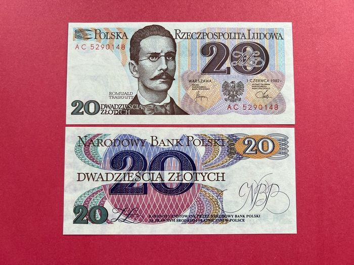 Poland  20 Zlotych  1982  ( Uncirculated ) Pick  149a.
