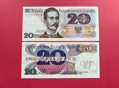 Poland  20 Zlotych  1982  ( Uncirculated ) Pick  149a.