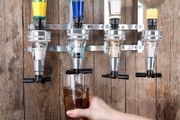 NEW 4 Bottle Wall Mounted Optic Dispenser Home Bar