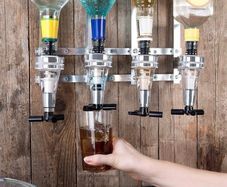 NEW 4 Bottle Wall Mounted Optic Dispenser Home Bar