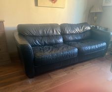 Free genuine leather sofa! L 230cm x D 96cm