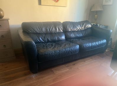 Free genuine leather sofa! L 230cm x D 96cm