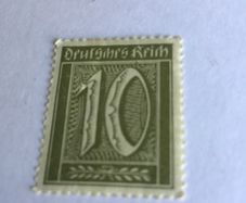 Rare 1921 German stamp 10 Pfennig