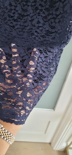 WHISTLES Navy Lace layered dress Sz 8UK - Bnwt Rrp 210