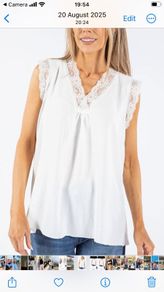 Lace Trimmed Vest Top Reduced