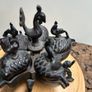 Antique Indian Brass bindi box with peacock finial Image 5
