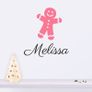 Child's Name Wall Decal, Gingerbread Man Wall Decal, Personalised Name Stickers, Personalizes Name Decals, Baby Kids Room Decor, Nursery Wall Art, Home Interior Image 3