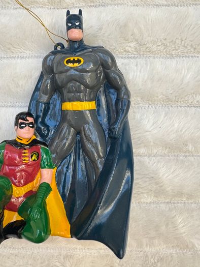 Vintage Batman & Robin Christmas Ornament by Kurt S. Adler 2000 Used Please see photos