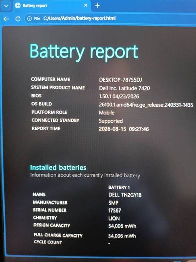 Laptop Dell latitude 7420 - New Battery