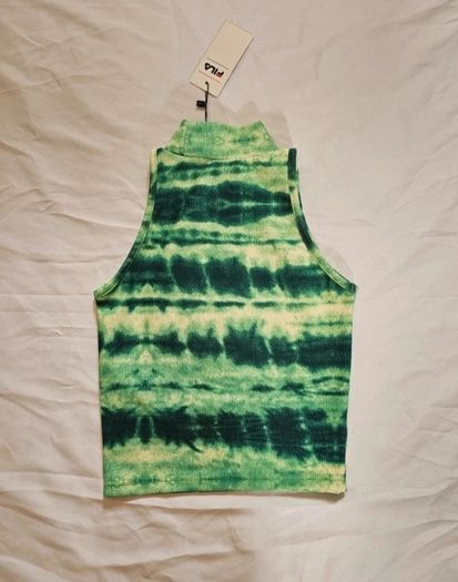 Fila Green Tie Dye Mini Sports/Gym/Casual Crop Top RRP 45E