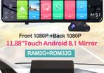 New Cam Wifi Dual Lens Video Recorder Dash Camera Dvr Rearview Mirror 4G GPS Navigation