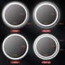 500mm Round Bathroom LED Mirror Illuminated Backlit Bathroom Circle Mirror with LED Lights for Wall Touch Switch Demister 3 LED Light Color Dimmable Image 3