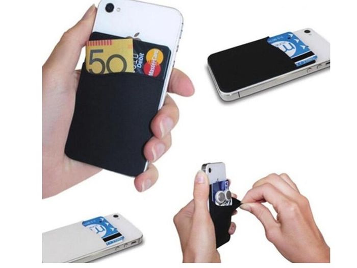 Ultra Slim Self Adhesive Credit Card Holder for Samsung iPhone Nokia