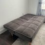 SOFA BED, double.  Like new. Dark brown velvet.  Open to offers Image 3