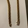 14k Cuban gold chain with diamonds Image 4