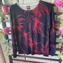 jumper 100% cashmere jumper navy and red size medium Irish design kdk Image 2