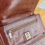 Italian Adpel Leather Clutch Organiser Bag Image 8