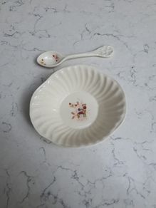 Vintage Donegal Parian China Jam Dish & Spoon