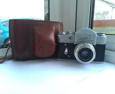 Zenit-3 VIDEO cla'd Refurbished, USSR Soviet Russian SLR 35 mm film camera, 62018076
