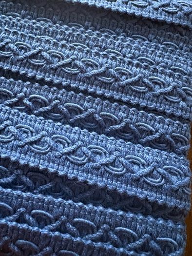 New 10.4 metres of blue half inch thick upholstery gimp