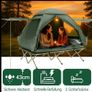 Complete Camping Set with Side Awnings Mattress  7-in-1 2 Person Outdoor Tent with Camp Bed, Mattress & Sleeping Bags Light Grey or Green Image 7