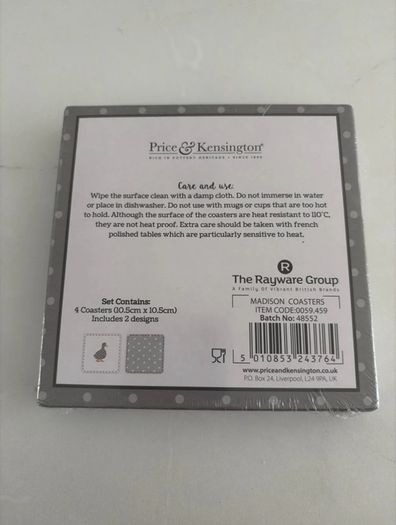 Set of 4 Coasters Brand New