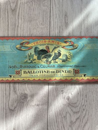 Vintage French Metal Sign (3 Friends )
