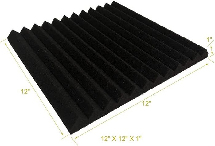 48 Pack Black/burgundy12 X 12"X1" Acoustic Panels Studio Soundproofing Foam Wedge Tiles (FREE POSTAGE)
