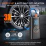 Inflator Air Compressor 8000mah, 150PSI Cordless Car Tyre Inflator, Portable USB Rechargeable Electric Bike Pump with Digital Display & LED Light, Auto Shutoff, for Car, Motorcycle, Bike, Ball Image 2