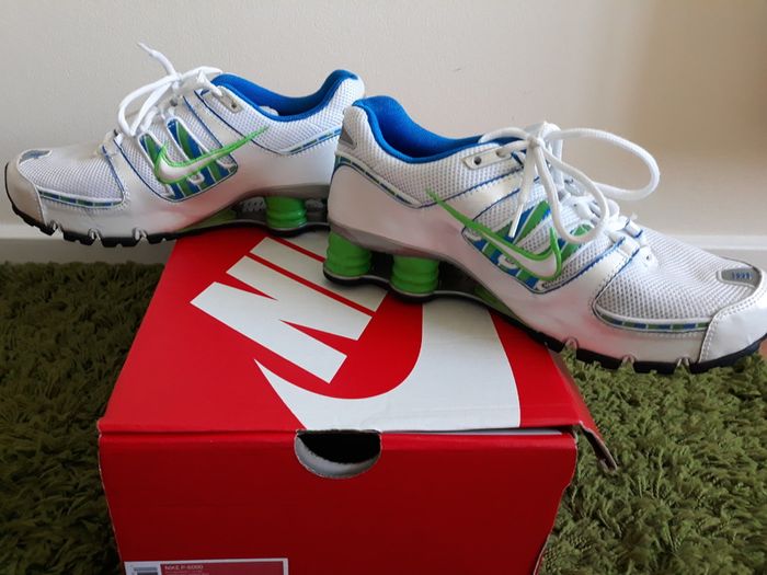 Nike Shox Size UK-6/EUR-40 318434-115 White/Poison Green/Royal Blue-2007