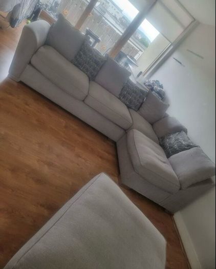 Grey Scattered Cushion Corner Sofa