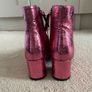 Gioseppo pink metallic leather boots size 4 Image 4