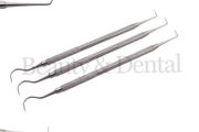 3x Dental Examination Probe 6/23 Explorer Endodontic Cleaning Double Ended Tool