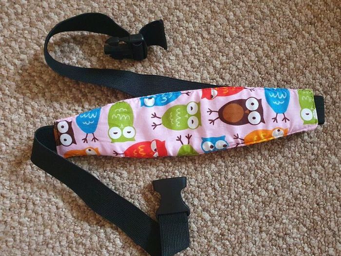 Infant baby adjustable car seat head support belt, super useful for travels