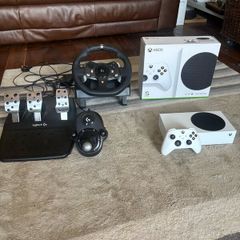 Xbox series S + Logitech G920 steering wheel