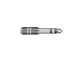 Adaptor 6.3mm stereo plug to 3.5mm stereo jack socket - nickel