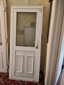 2 White uPVC Exterior Doors with Frames
