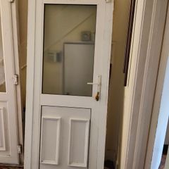 2 White uPVC Exterior Doors with Frames