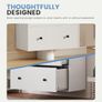 Bathroom under sink cabinet,wall mounted under sink storage,bathroom storage with 2 drawers, Toilet Paper Storage Cabinet, vanity unit, 60 x 30 x 50 cm for small bathroom, White Image 3