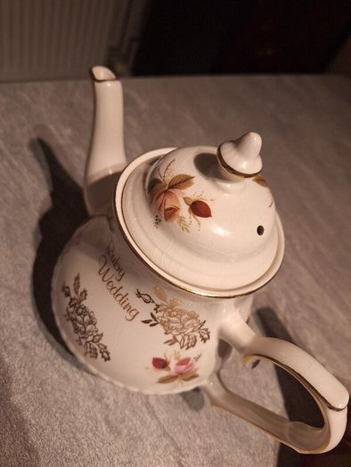 Teapot/China Ruby Wedding Teapot .. Heavly Reduced