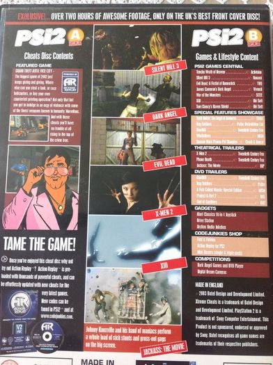 2 PS2 Cheat Discs.
