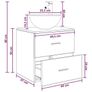 Wall-Mounted Sink Vanity Set With 2 Drawers Image 3