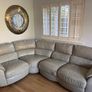 Leather sofa grey Image 2