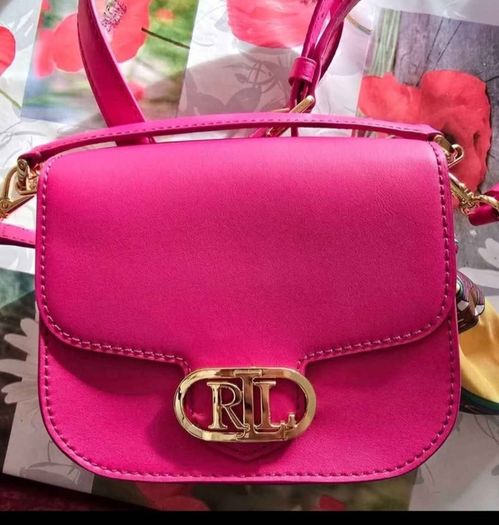 Ralph lauren addie crossbody bag pink leather