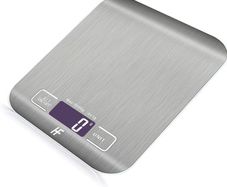 Large 23x17cm 10kg 1g Digital Kitchen Scales Food Scale Stainless Steel Surface With Backlit LCD Display Multifunction for Home Office Use