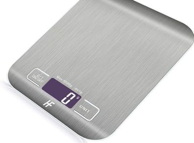 Large 23x17cm 10kg 1g Digital Kitchen Scales Food Scale Stainless Steel Surface With Backlit LCD Display Multifunction for Home Office Use
