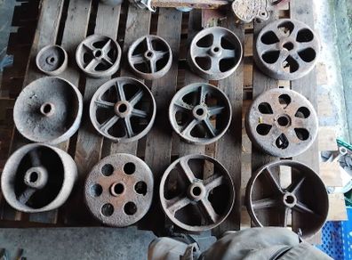 mix cast iron wheels lot
