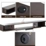 Wall-mounted TV Cabinet Stand, 140cm Floating Media Console Under TV, Entertainment Shelf Center for Bedroom and Living Room, Greyish-Coffee Image 5