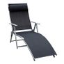 Sun Lounger Recliner, Textilene-black Multiple Colours Available (free Shipping) Image 8